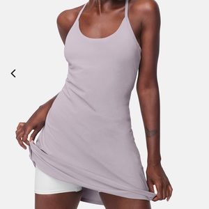 OUTDOOR VOICES EXERCISE DRESS EARL GREY SMALL